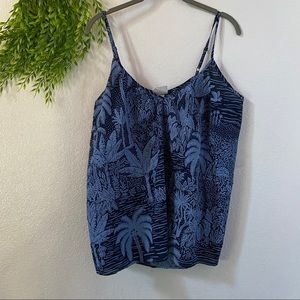 H&M palm tree patterned tank Medium NWT